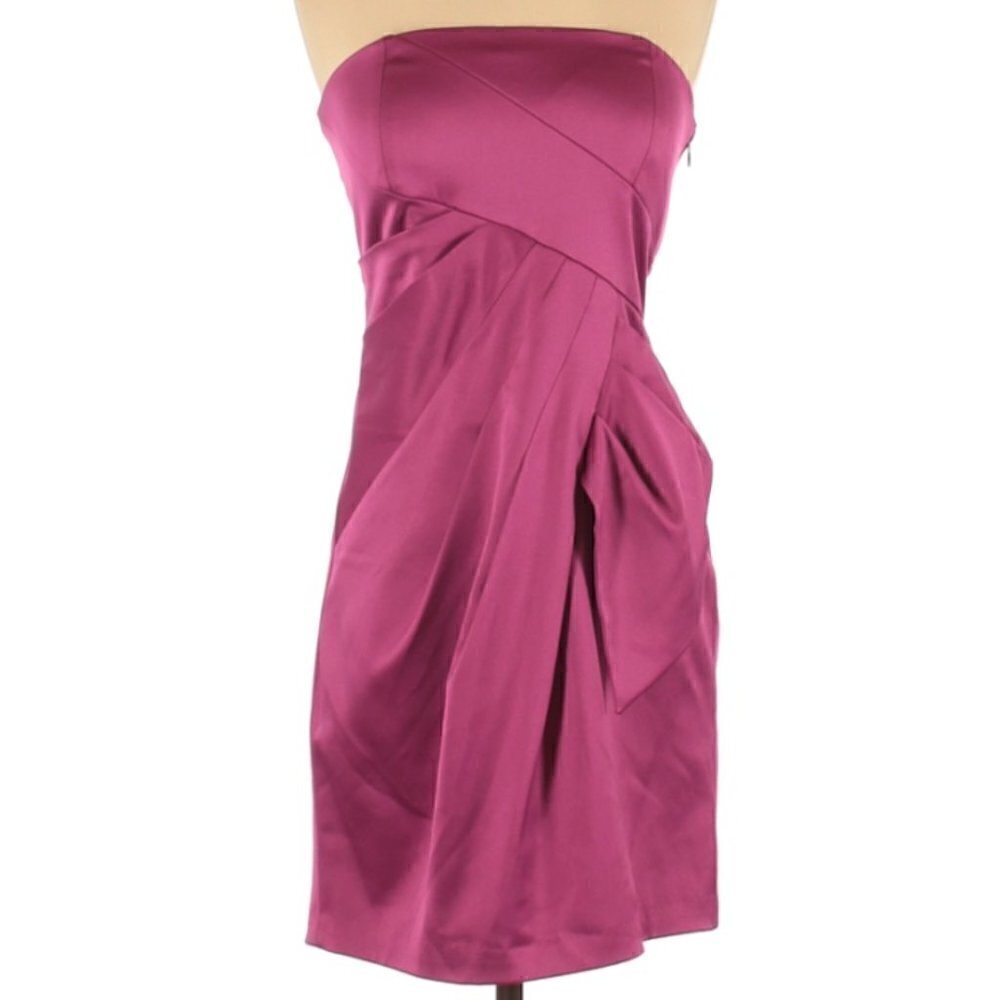 Max and Cleo Magenta Strapless Formal Party Dress Size 6 Prom Homecoming Dance